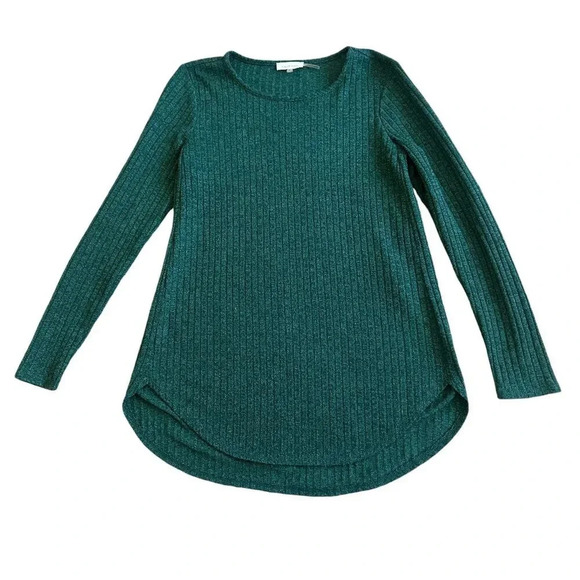 Calvin Klein Emerald Green Pullover Sweater Glitter Sparkle Size Small Women's - Picture 1 of 11